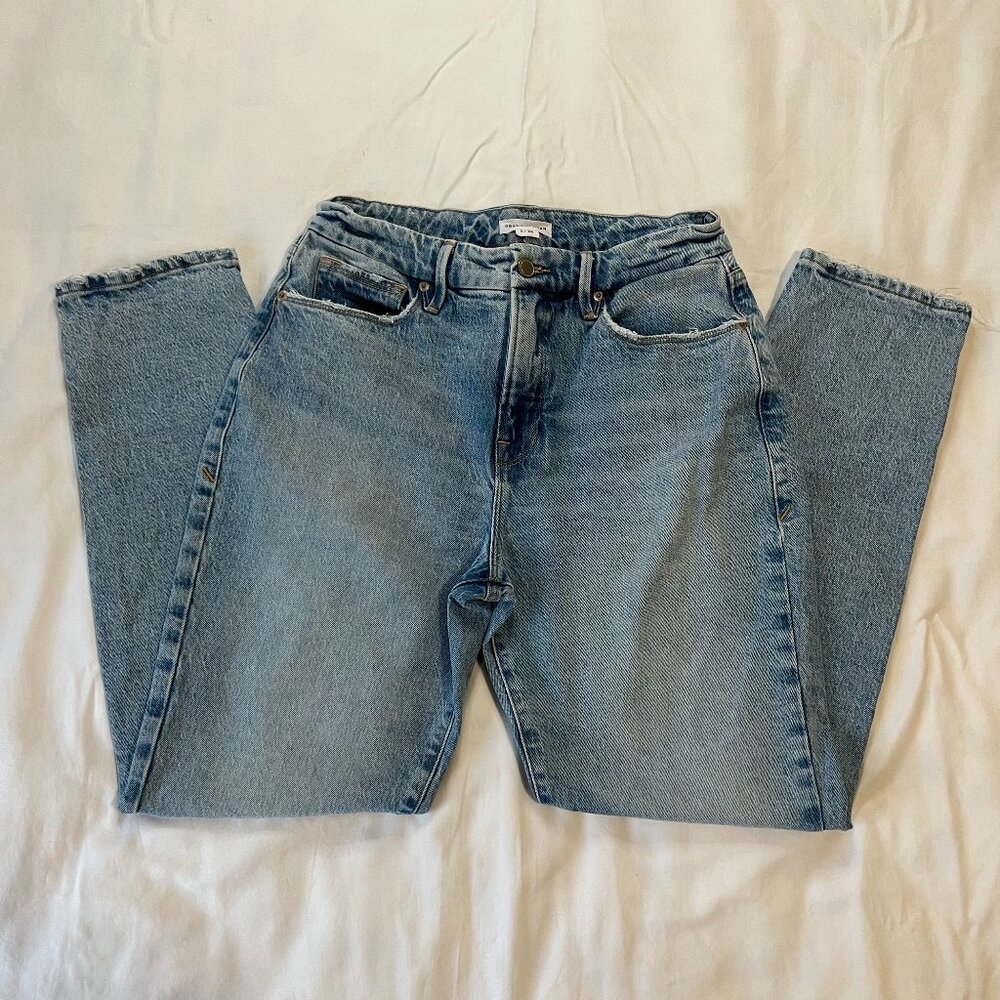 Good American Medium Wash High Waist Cotton Denim Jeans | Size 2/26